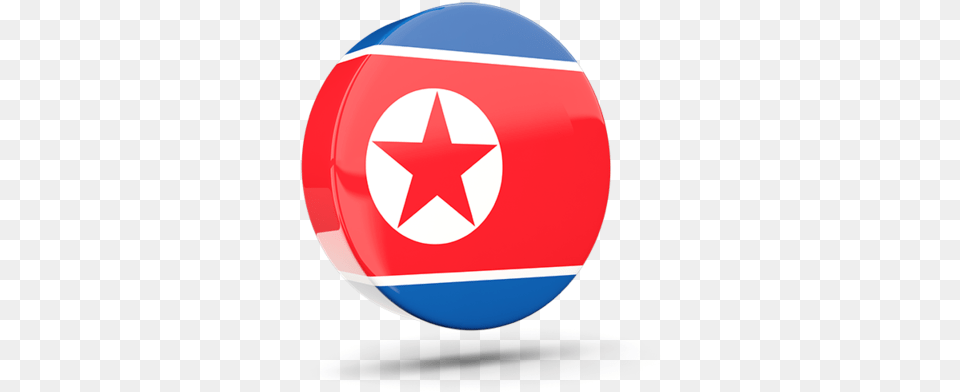 Glossy Round Icon 3d North Korea Flag Circle, Logo, Symbol Png
