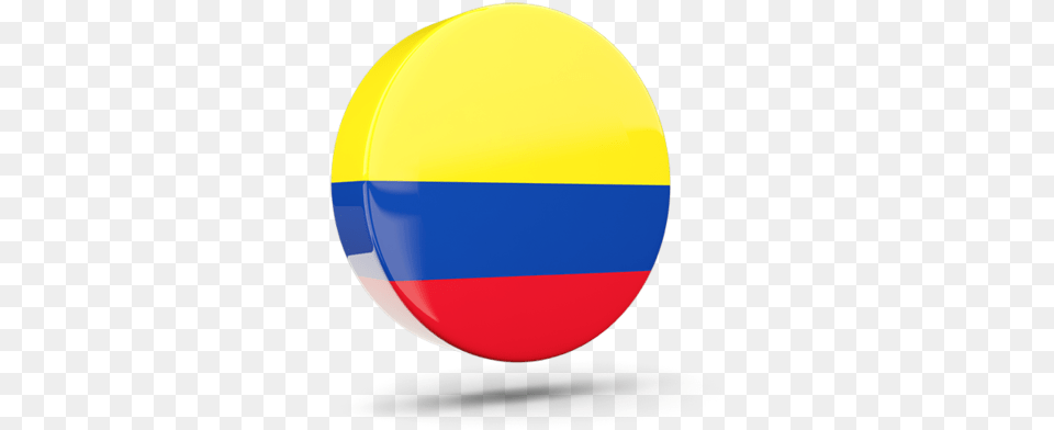 Glossy Round Icon 3d Round Colombia Flag, Sphere, Logo, Clothing, Hardhat Free Png Download