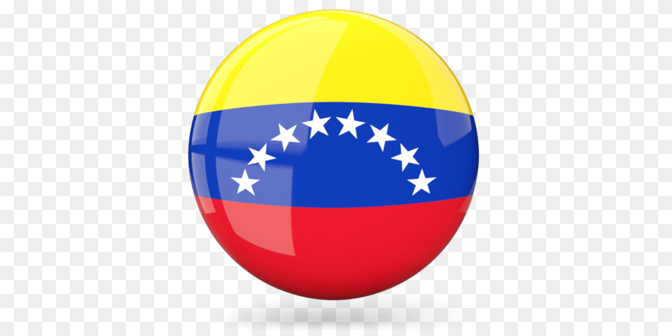 Glossy Round Icon Illustration Of Flag Of Venezuela, Sphere, Egg, Food Png Image