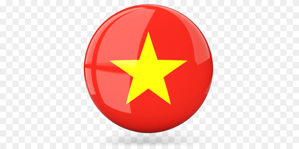 Glossy Round Icon Illustration Of Flag Of Vietnam, Star Symbol, Symbol, Logo Free Png Download