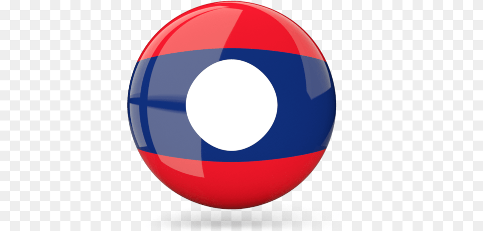Glossy Round Icon Laos Flag Circle, Sphere, Ball, Football, Soccer Free Png Download