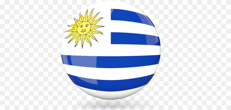 Glossy Round Icon Uruguay Flag Icon, Sphere, Ball, Football, Soccer Png Image