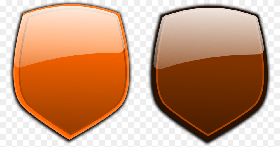 Glossy Shields Brown Shield, Armor Free Png Download
