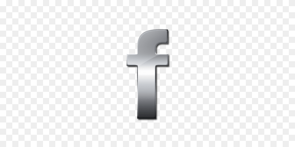 Glossy Silver Icon Social Media Logos Facebook Logo, Cross, Symbol, Cutlery, Number Free Png Download