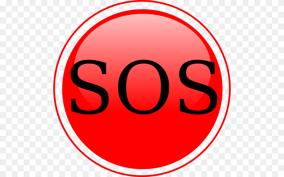 Glossy Sos Circle Button Clip Art, Sign, Symbol, Road Sign, Disk Free Transparent Png