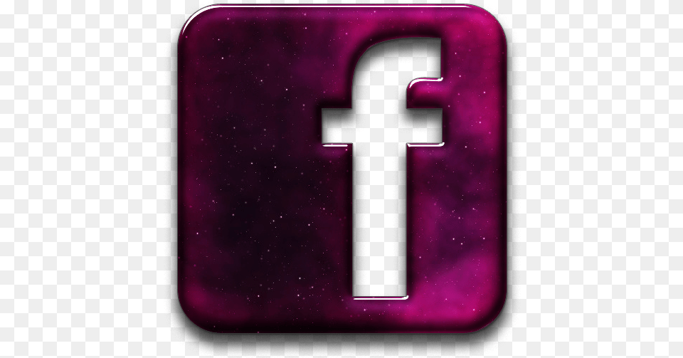Glossy Space Facebook Icon, Cross, Symbol, Purple, Text Free Png