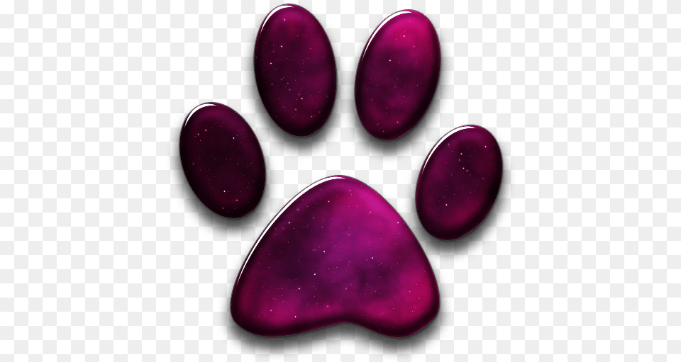 Glossy Space Icon Animals Animal Cat Print Paw, Purple, Accessories, Gemstone, Jewelry Png Image