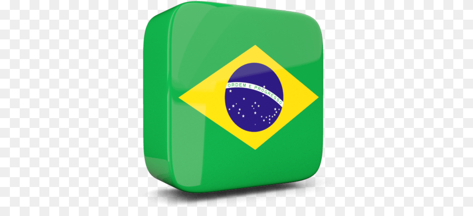 Glossy Square Icon 3d Brazil Flag 3d, Clothing, Hardhat, Helmet Free Transparent Png