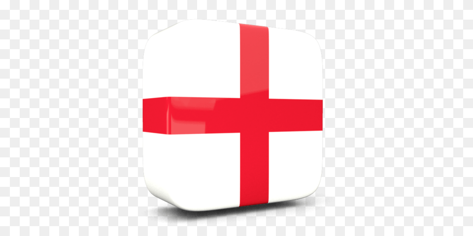 Glossy Square Icon Illustration Of Flag Of England, First Aid Free Png Download