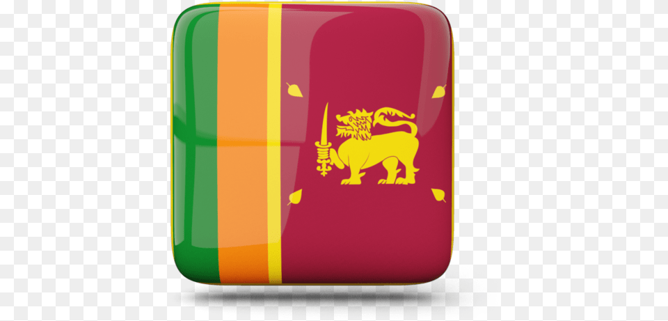 Glossy Square Icon Sri Lanka Flag Square Free Png