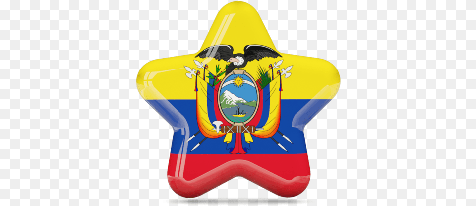 Glossy Star Shape Graphcis Flag Of Ecuador Ecuador Flag Star, Symbol, Logo Free Png