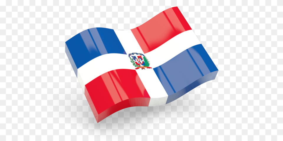 Glossy Wave Icon Illustration Of Flag Of Dominican Republic Png