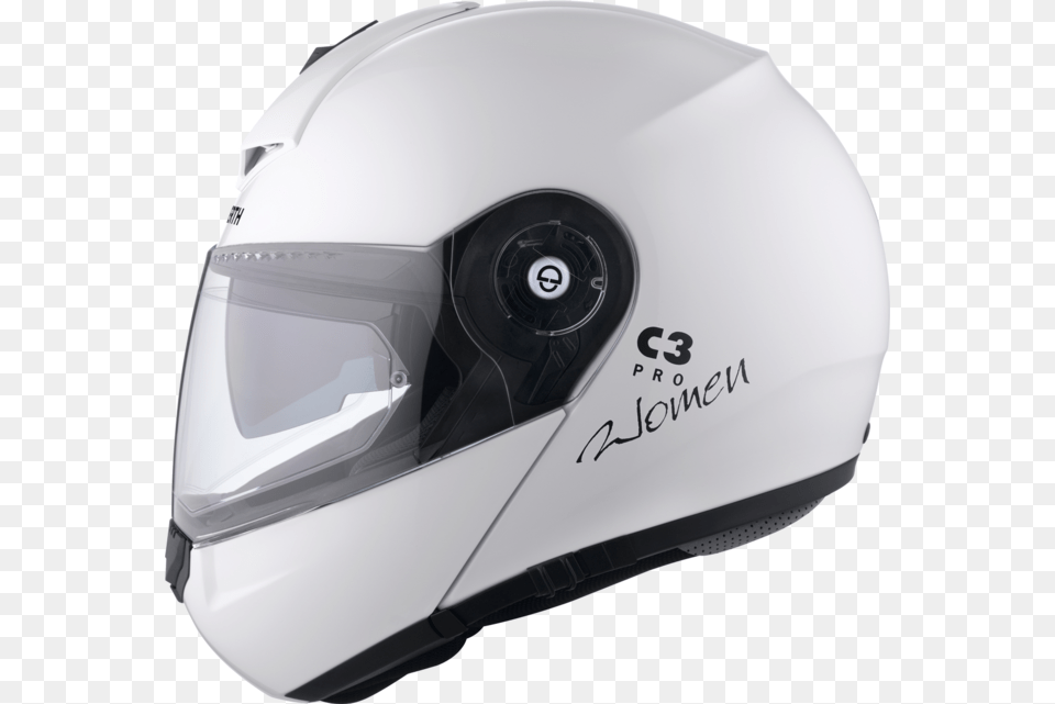 Glossy White Schuberth C3 Pro Lady, Crash Helmet, Helmet, Clothing, Hardhat Free Png