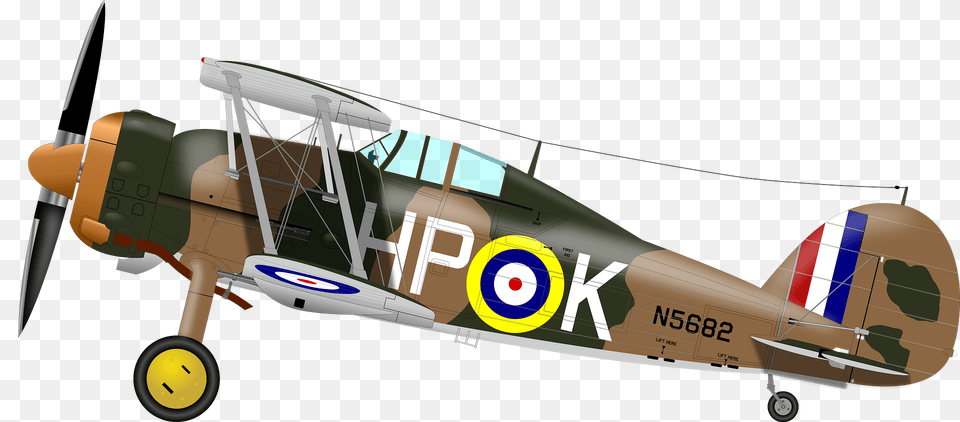 Gloster Gladiator Clipart, Aircraft, Airplane, Transportation, Vehicle Free Png