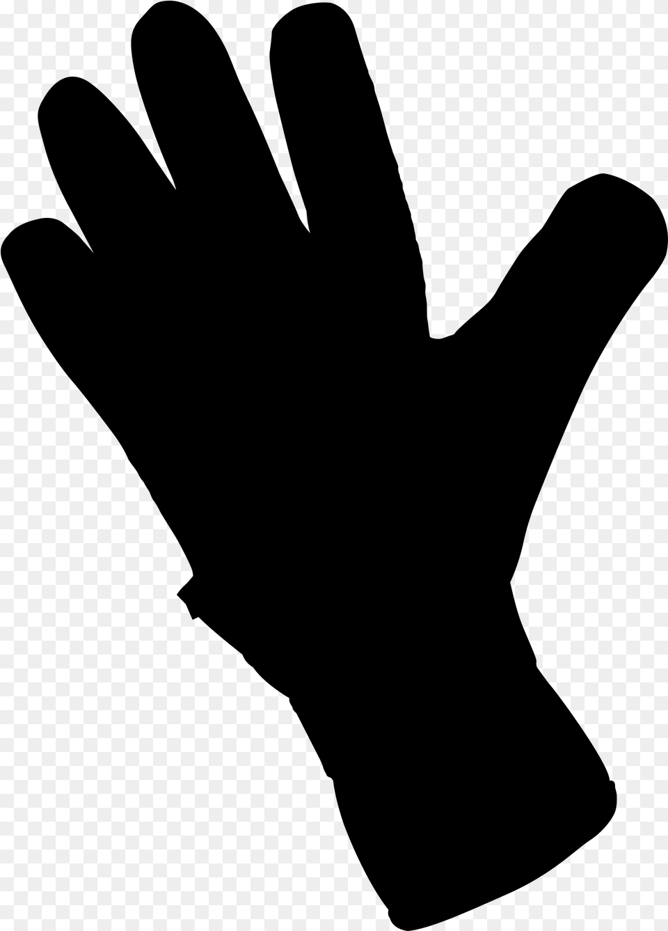 Glove Clipart Silhouette Gloves Silhouette, Gray Png Image