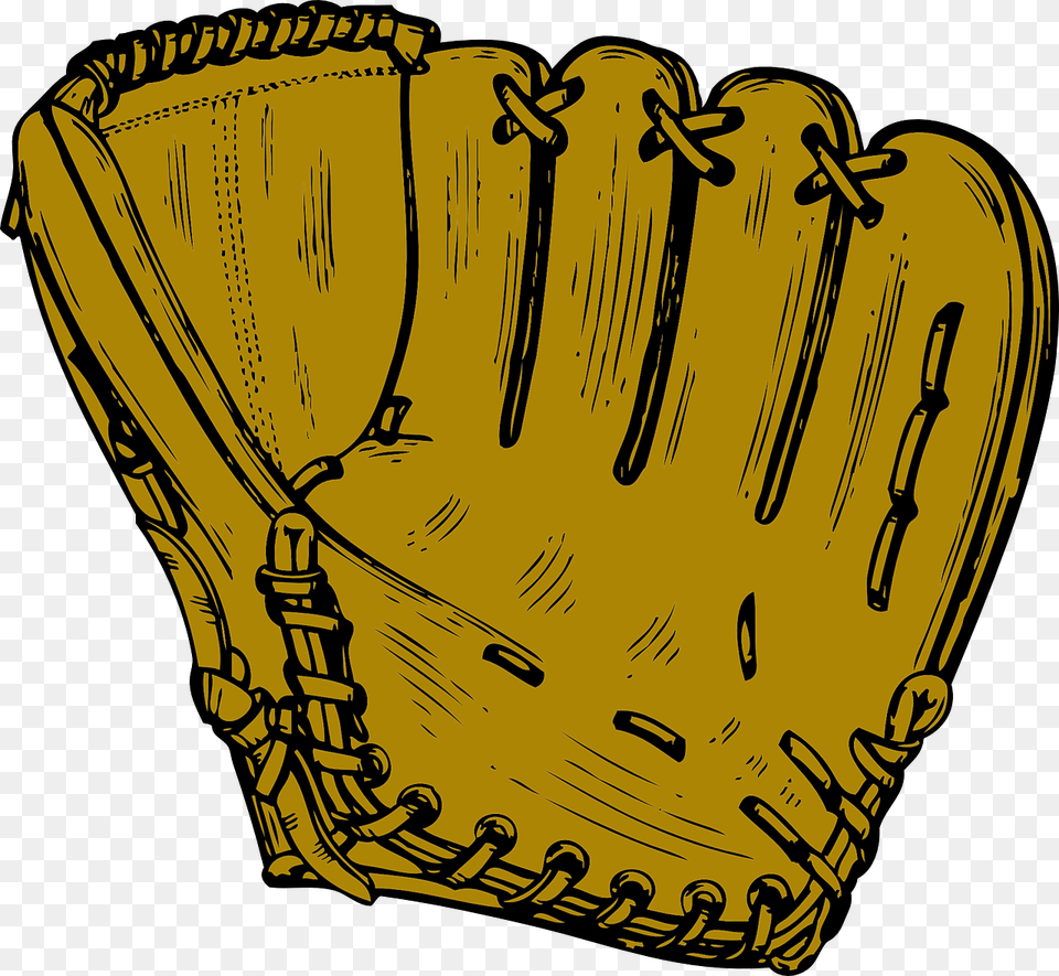 Glove Leather Stitch Baseball Recreation Ball Baseball Glove Clip Art, Baseball Glove, Clothing, Sport, Person Png Image