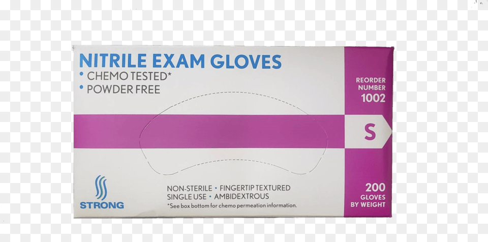 Glove Nitrile Exam Powder Non Sterile Textured Label, Text, Business Card, Paper Png Image