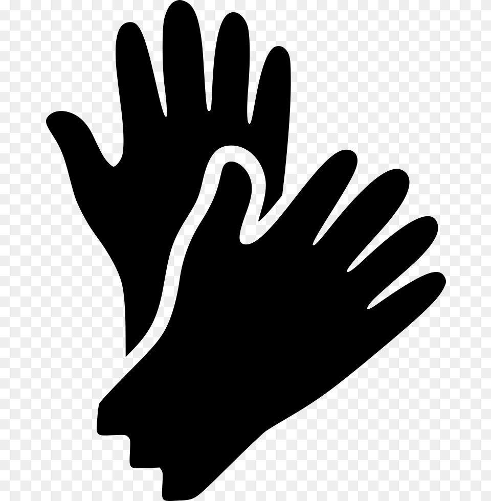 Gloves Icon Clothing, Glove, Silhouette, Stencil Free Png Download