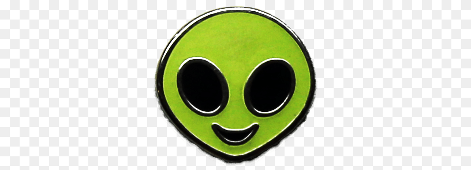 Glow Alien Emoji Pin Coleslaw Co, Badge, Logo, Symbol, Disk Free Png