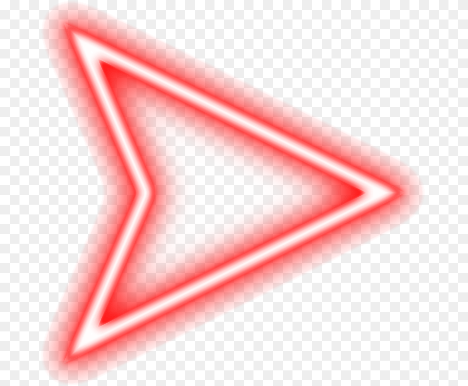 Glow Arrow Red Neon Triangle, Symbol, Dynamite, Sign, Weapon Free Transparent Png