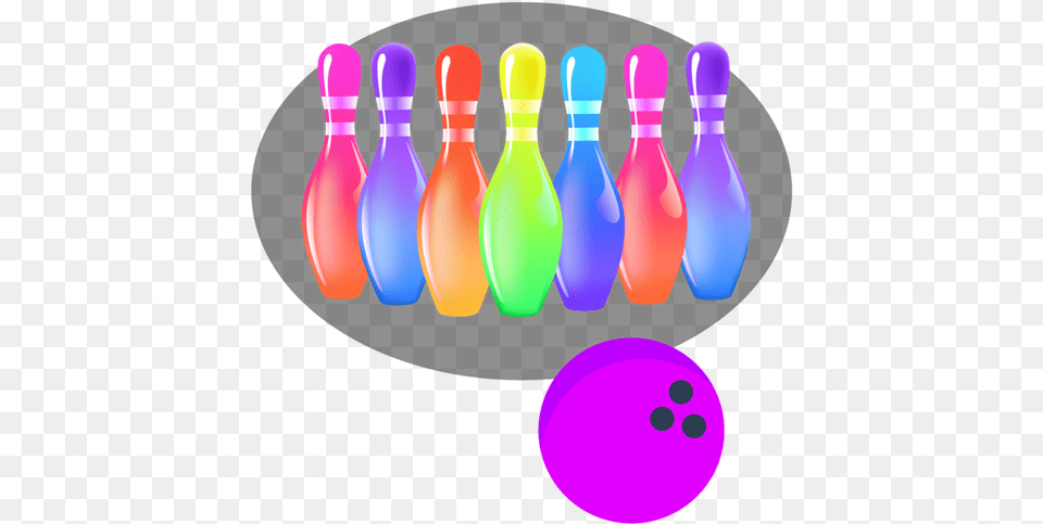 Glow Bowling Pins And Bowling Ball Ten Pin Bowling, Leisure Activities, Bowling Ball, Smoke Pipe, Sport Png