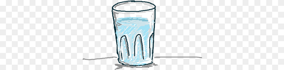 Glow Drawing Glass Picture Cup Of Water Glass Of Water Drawing Png Image