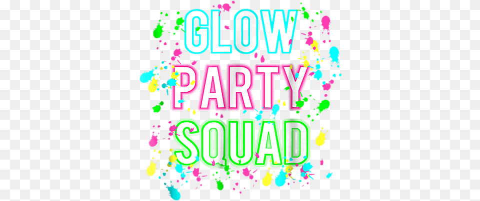 Glow Party Squad Paint Splatter Effect Neon Shirt Bath Towel Graphic Design, Art, Graphics, Purple, Paper Free Png Download