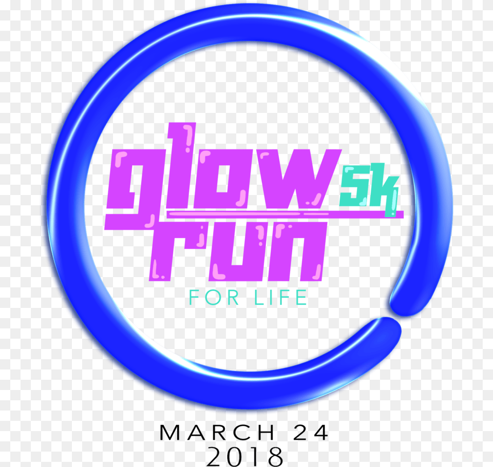 Glow Run For Life Logo, Light, Disk Free Transparent Png