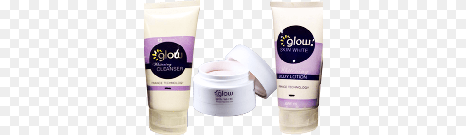 Glow Skin White Combo D Glow Skin White Cleanser, Bottle, Lotion, Cosmetics, Tape Free Png Download