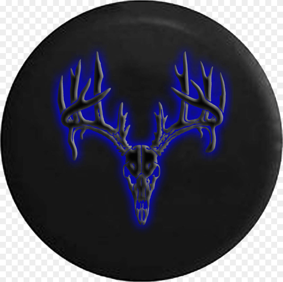 Glowing Deer Skull Antler Jeep Off Road Rv Camper Spare Red Ball, Disk Png Image