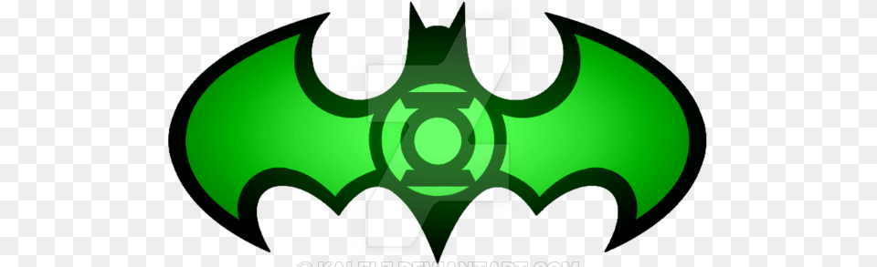 Glowing Green Lantern Batman Logo, Symbol, Recycling Symbol Free Transparent Png