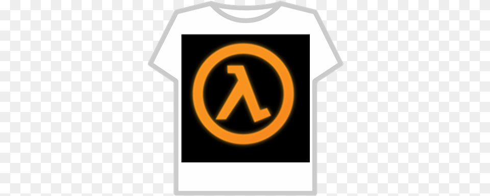 Glowing Half Life Logo Read Desc T Shirt Roblox Supreme, Clothing, T-shirt, Sign, Symbol Png