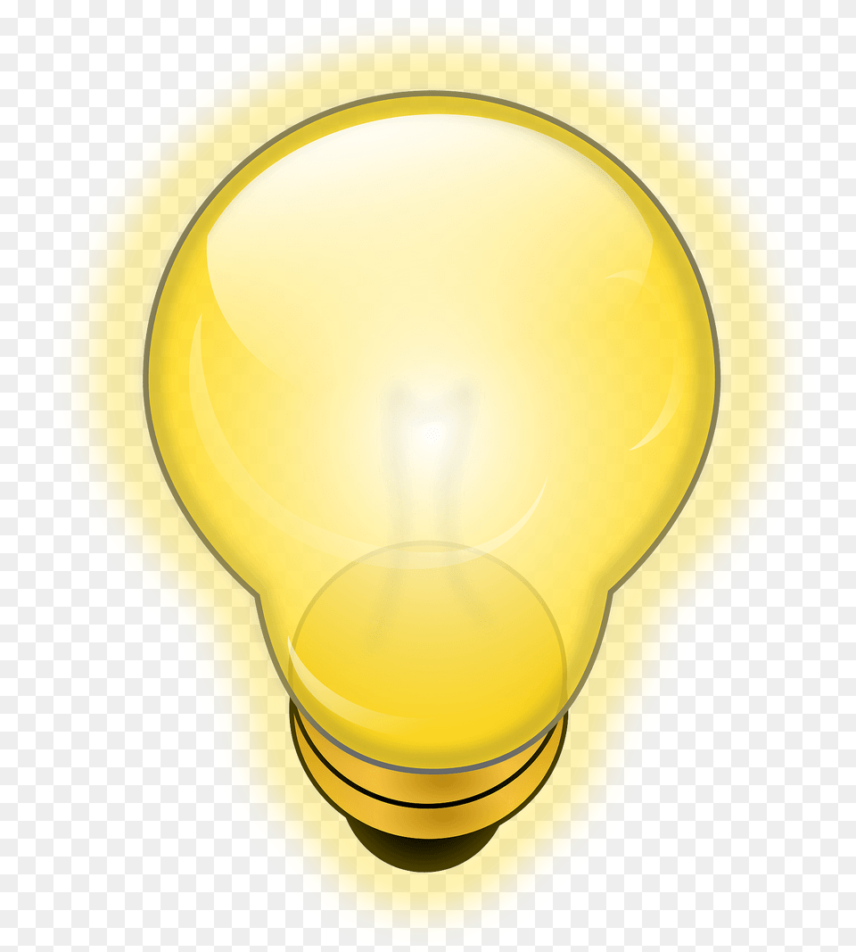 Glowing Light Bulb Clipart, Lightbulb Free Transparent Png
