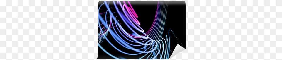 Glowing Lines On Black Background Wall Mural Pixers Graphic Design, Light, Spiral, Neon Png Image