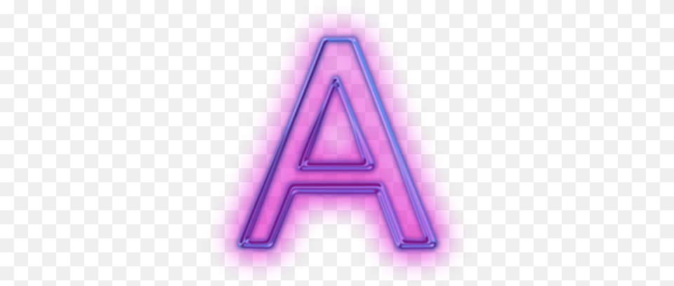 Glowing Neon Letter A Icon, Light, Purple Free Png Download