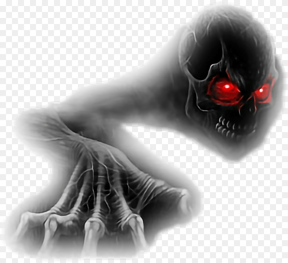 Glowing Red Eyes Skull With Red Eyes Electronics, Hardware, Adult, Female Free Transparent Png