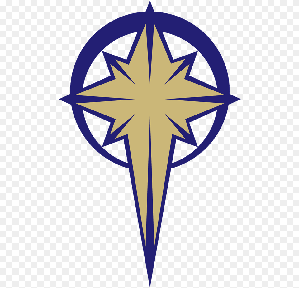 Glowing Star Of Bethlehem Clipart Bethlehem Star Clipart, Cross, Symbol, Star Symbol Free Transparent Png