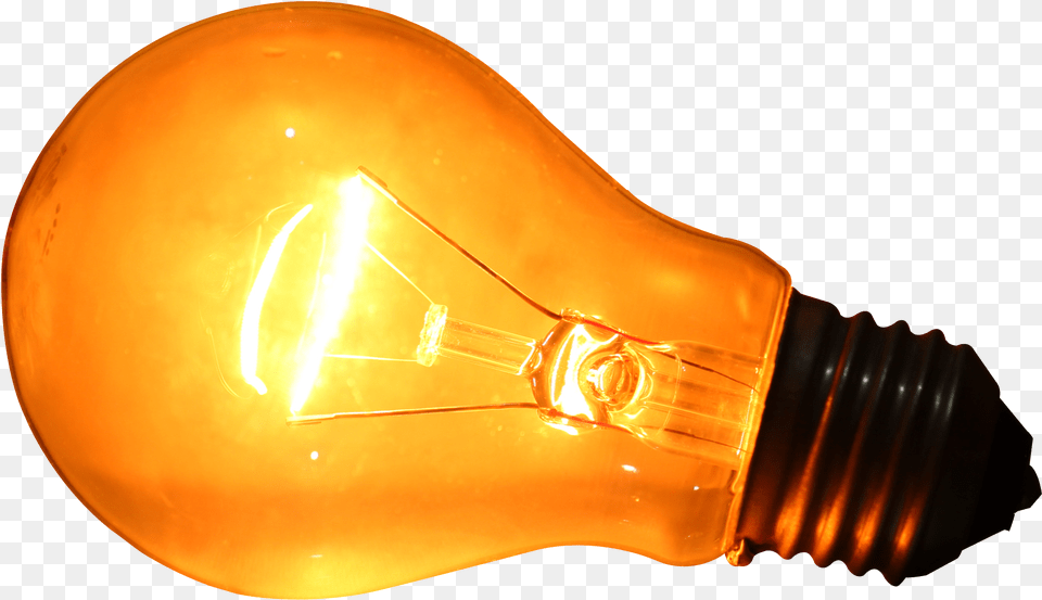 Glowing Yellow Light Bulb Image, Lightbulb Free Png