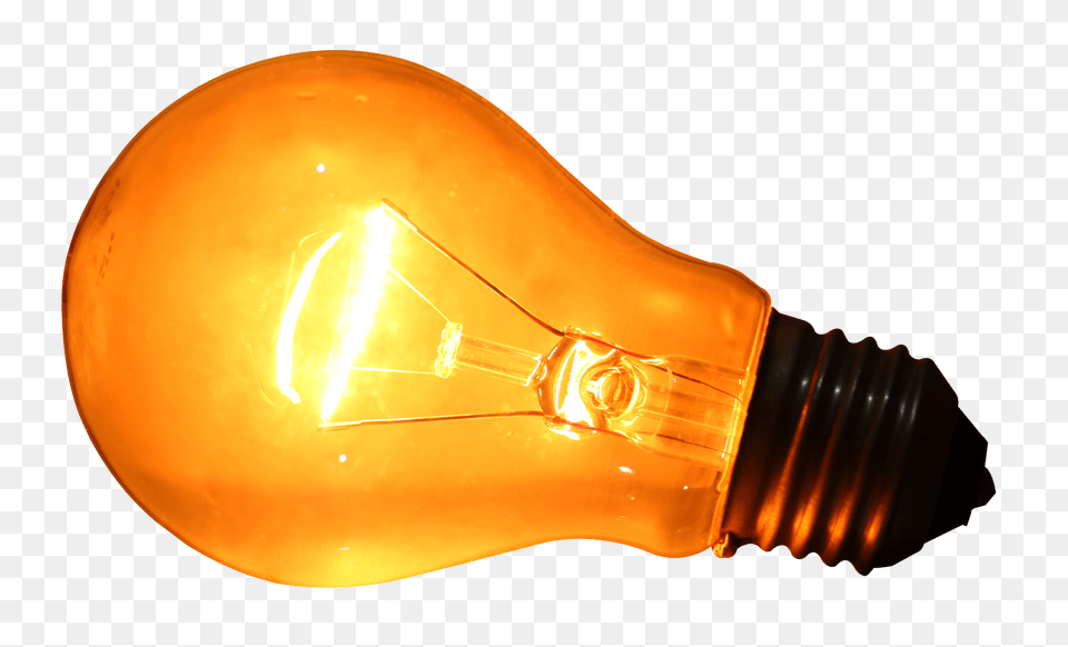 Glowing Yellow Light Bulb Image, Lightbulb, Smoke Pipe Free Transparent Png