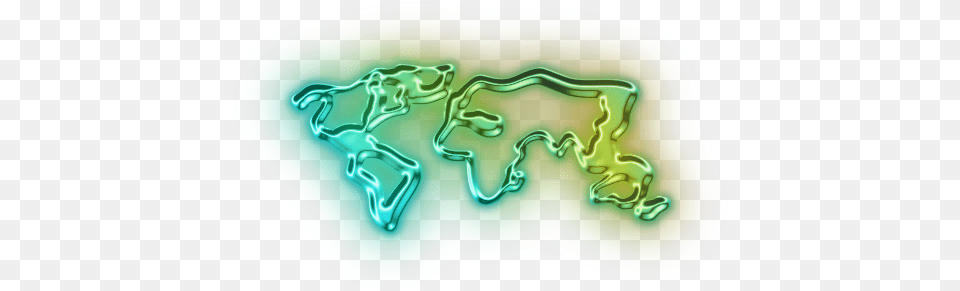 Glowinggreenneoniconculturemapworld The Art, Accessories, Gemstone, Jewelry, Ornament Free Png