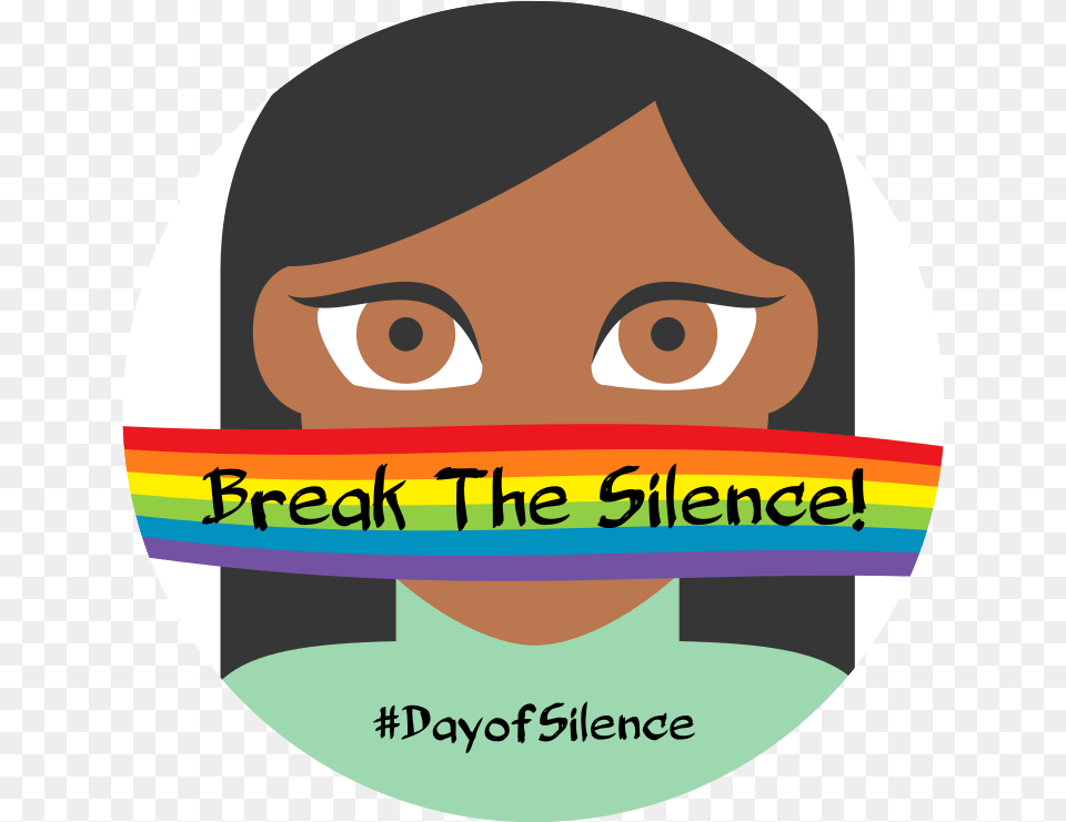 Glsen Day Of Silence Circle Car Magnet Cartoon, Photography, Head, Person, Face Free Transparent Png