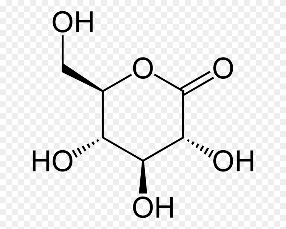 Glucono Delta Lactone Skeletal, Gray Png