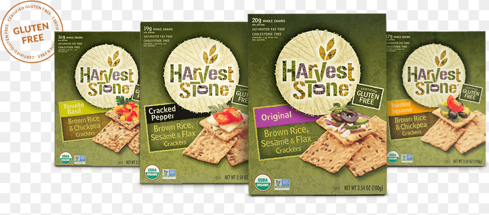 Gluten Crackers Harvest Stone, Advertisement, Bread, Cracker, Food Free Transparent Png