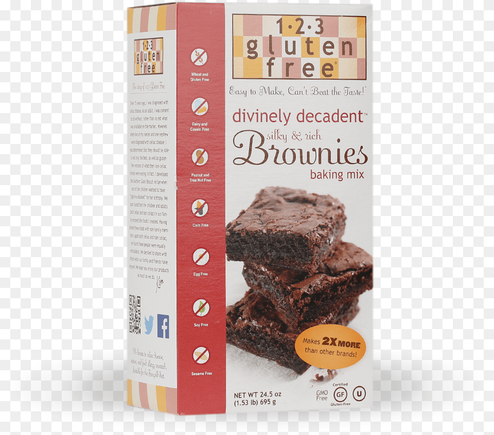 Gluten Cacao Brownie Mix, Chocolate, Cookie, Dessert, Food Free Png Download