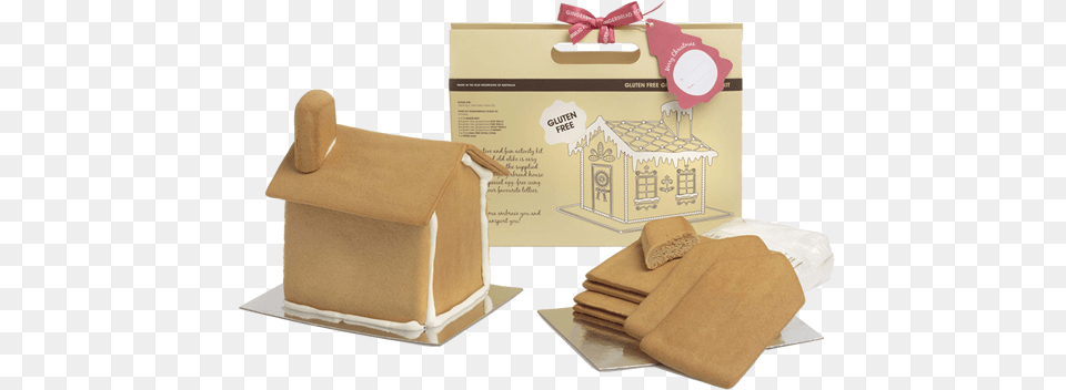 Gluten Free Gingerbread House Kit 600g Gingerbread House, Cardboard, Box, Carton, Food Png