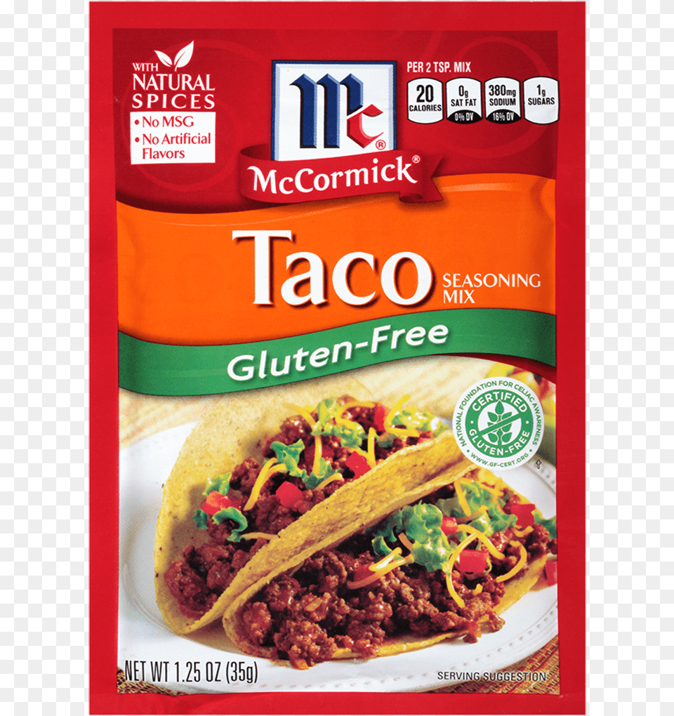 Gluten Taco Seasoning Mix Mccormick Bag N Season, Food, Sandwich Free Transparent Png