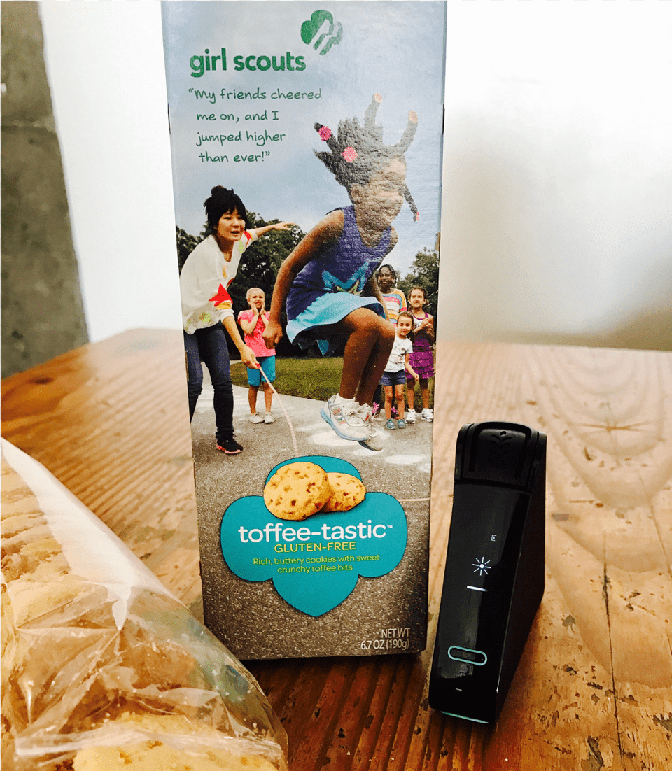 Gluten Girl Scout Cookies Get Girl Scout Toffee Tastic Gluten Cookies 2 Boxes, Advertisement, Poster, Person, Clothing Free Png Download