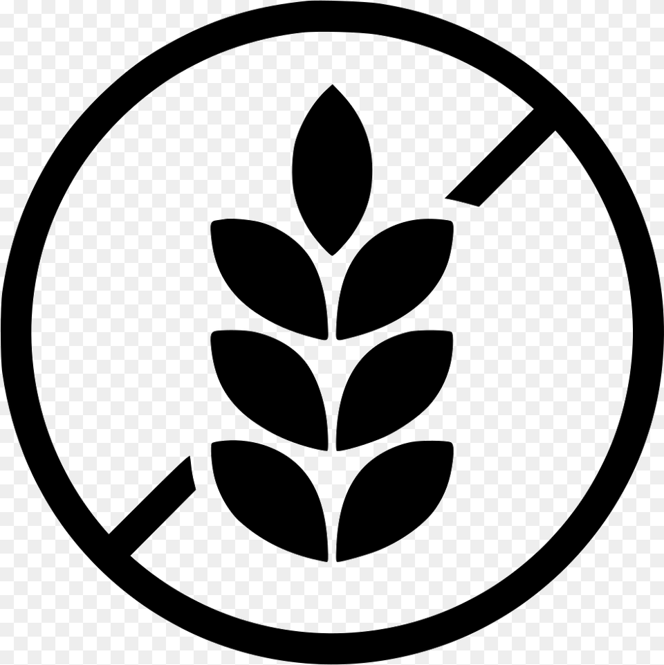 Gluten Icon Free Download, Stencil, Leaf, Plant, Disk Png Image