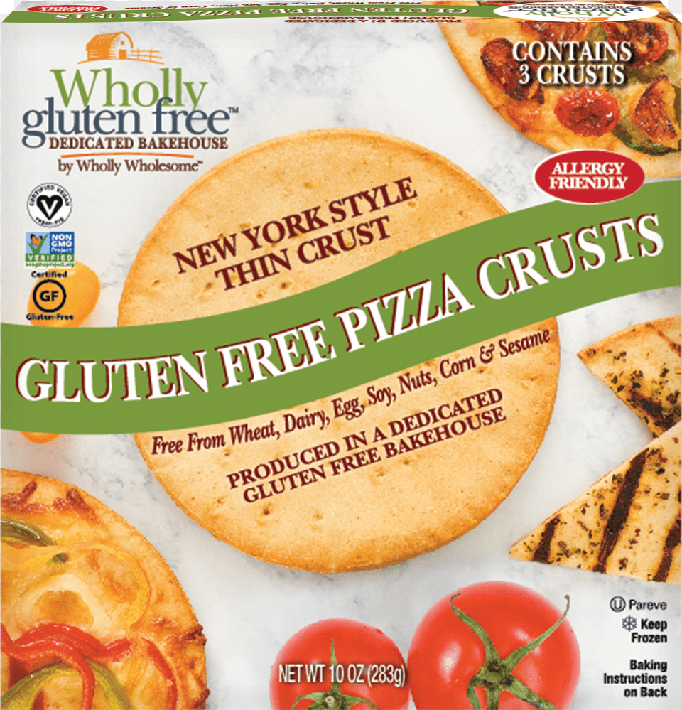 Gluten Pizza Crusts Wholly Gluten Pizza Crust Free Png Download