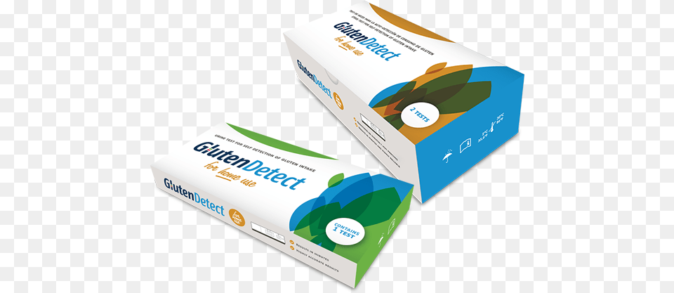 Glutendetect Packaging Gluten Detect Home Test, Box, Business Card, Paper, Text Free Png